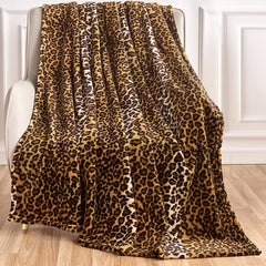 Edenleaf manta leopardo frontal mostrando estampado y confort