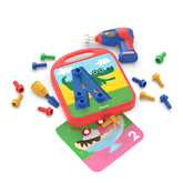 Educational Insights drill and board front view showing whole kit and learning benefits