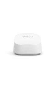 eero 6+ frontal mostrando diseño y facilidad de colocación para señal estable