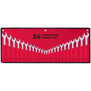 EFFICERE front view of 24-piece set in roll-up pouch showing organized sizes and portability