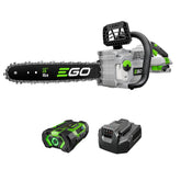 EGO Power+ motosierra CS1611 frontal mostrando diseño y ergonomía