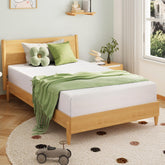 EGOHOME twin mattress front view showing clean white cover and compact silhouette for small rooms