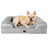 EHEYCIGA front packaging view showing medium orthopedic dog bed, clear benefit durable protection