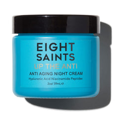 Eight Saints jar front view showing product and calming packaging benefits