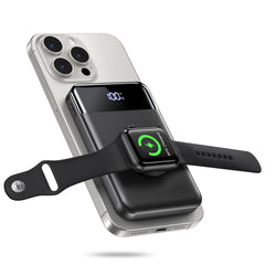 Eissix front view of black power bank showing compact profile and branding benefit