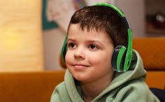 eKids diadema ajustable mostrada, ajuste personalizado cómodo