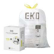 EKO front packaging showing 21-gallon pack and count for durable storage