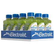 Electrolit front packaging shows cucumber-lime bottles and benefits