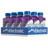 Electrolit grape front packaging showing 21 fl oz bottle and 12-pack benefit