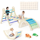 ElegantCrafts Pikler triangle front assembled showing stability and safe play