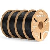 ELEGOO filamento Rapid PETG negro vista frontal beneficio alta velocidad