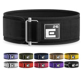 Element 26 belt front view showing 4-inch profile and secure fit benefit