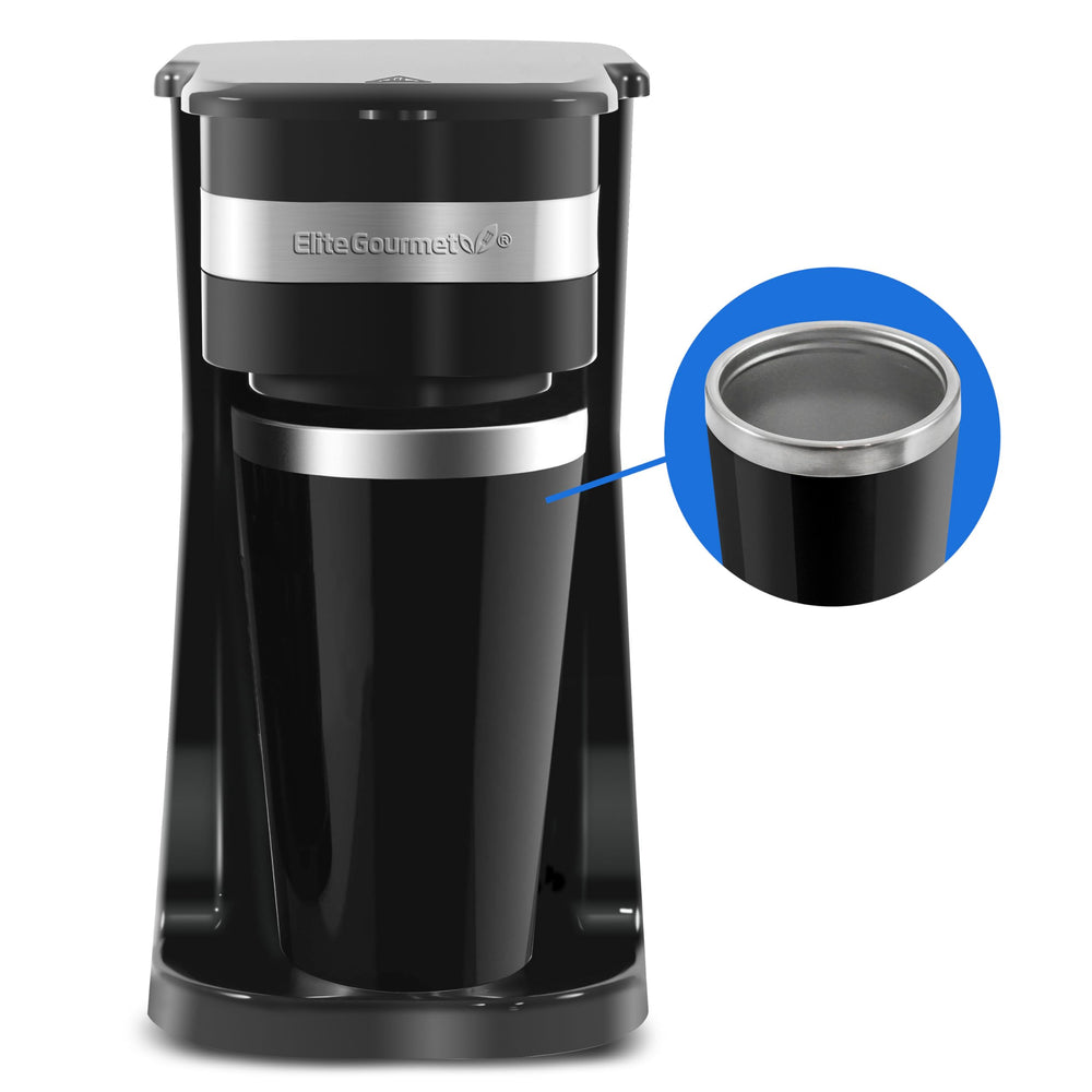 Elite Gourmet cafetera EHC111A frente compacto y ahorro de espacio