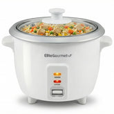 Elite Gourmet vista frontal del electrodoméstico, ahorro de tiempo en la cocina