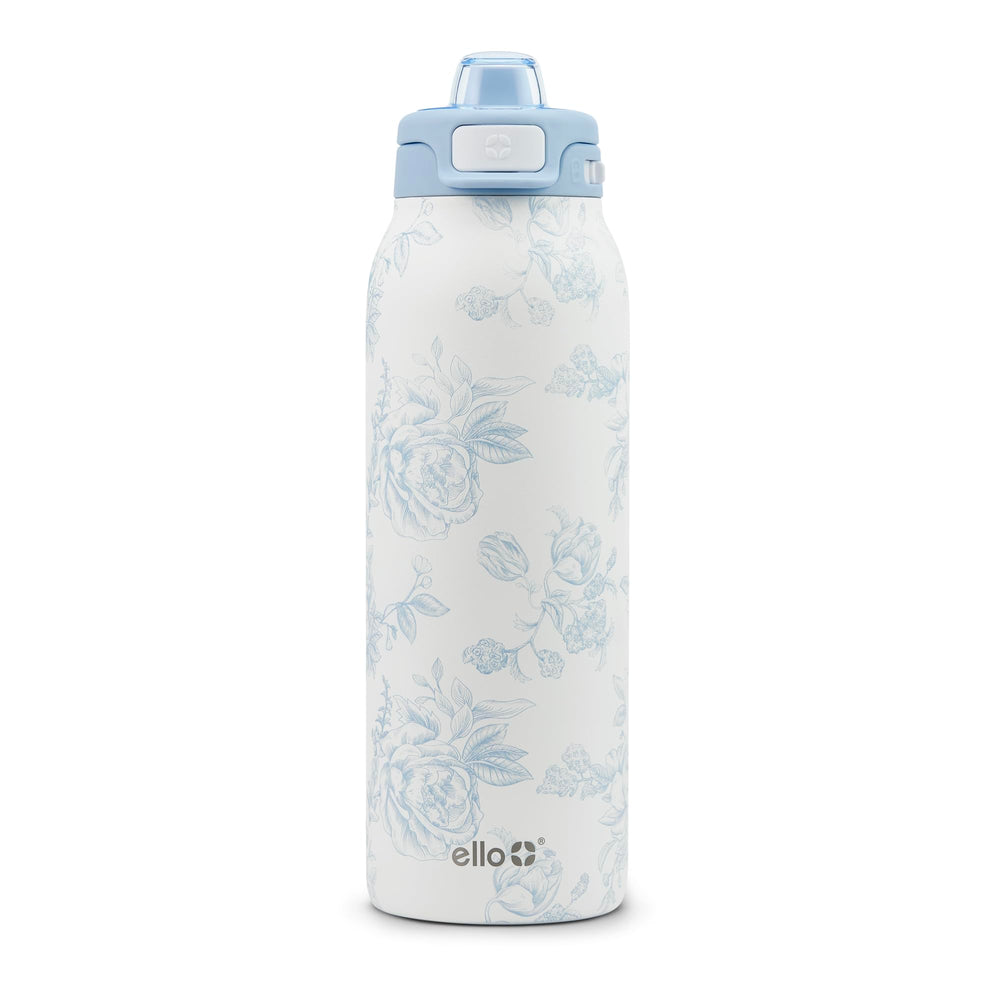 Ello botella frontal Porcelain Rose mostrando diseño elegante y capacidad