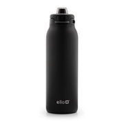 Ello botella frontal negra mostrando diseño elegante y capacidad 32oz