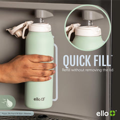 Ello tapa Quick Fill abierta para rellenar rápidamente y sin salpicaduras
