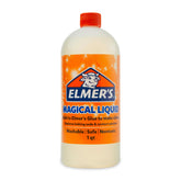 Elmer's botella frontal 1 cuarto mostrando tamaño y cierre, beneficio de rendimiento