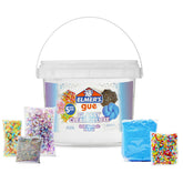 Elmer's cubeta frontal Glassy Clear mostrando 3 lb y etiqueta visible, ideal para compartir