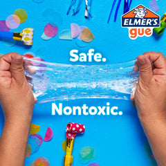 Detalle de textura transparente Elmer's Gue que muestra claridad y capacidad para añadir decoraciones