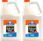 Elmer's front packaging of gallon glue showing label and classroom use benefit