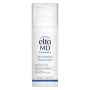 EltaMD envase frontal de la crema nocturna mostrando etiqueta y beneficio hidratante