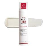 EltaMD UV Clear front pump showing clean packaging and easy dispensing benefit