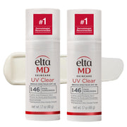 EltaMD UV Clear frontal mostrando el envase y beneficio de protección diaria