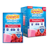 Emergen-C frente del empaque mostrando soporte inmune y sabor frambuesa