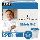 Emeril Big Easy Bold front packaging showing bold dark roast branding and benefit