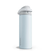 ENCOOL frente de la botella Misty Grey mostrando diseño y beneficio antigoteo