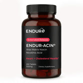 Endurance Products ENDUR-ACIN front bottle showing label and tablet count, clear benefit displayed
