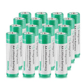 Enegitech pack de 16 pilas AA frontal mostrando cantidad y compatibilidad