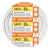 energeaster frente del rollo mostrando cable 25 ft para instalación interior
