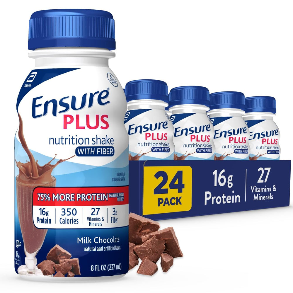 Ensure front packaging showing milk chocolate flavor and nutrition benefits