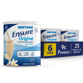 Ensure envase frontal con sabor vainilla mostrando presentación y beneficios