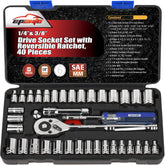 EPAuto front packaging showing full 40-piece socket set and case for portability
