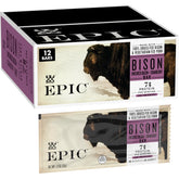 EPIC bison bacon cranberry front packaging showing savory snack benefits