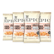 Epic empaque frontal de chicharrones con sal rosa, muestra clara del producto