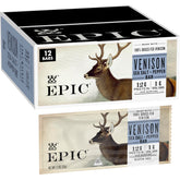 EPIC front packaging showing venison bars and branding for convenient storage benefit