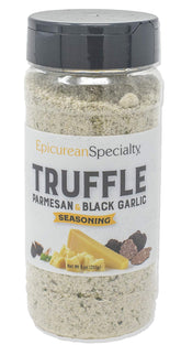 Epicurean Specialty frasco frontal mostrando etiqueta y mezcla gourmet