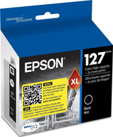 Epson 127 frontal del envase mostrando la marca y ahorro, calidad garantizada