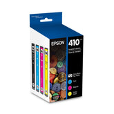Epson pack 410 frente del embalaje mostrando compatibilidad y beneficios