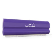 EquiGroomer front view of purple brush showing compact design and easy storage