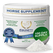 Equinety Horse XL front packaging showing product and benefit of clear dosing