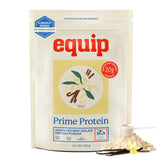 Equip envase Prime Protein Vainilla mostrando diseño y claridad de ingredientes
