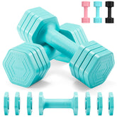 equipro adjustable dumbbell front view showing compact design and quick-change benefit
