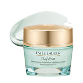 Estée Lauder front jar showing elegant packaging and protective benefits