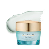 Estée Lauder DayWear front jar showing elegant packaging and brand protection benefit