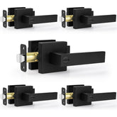 Estmoon front packaging showing five matte black knobs and benefits of matching finish
